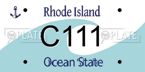 C111 Rhode Island License Plate