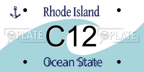C12 Rhode Island License Plate