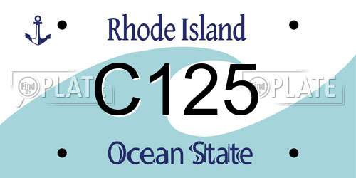 C125 Rhode Island License Plate