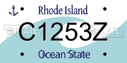 C1253Z Rhode Island License Plate