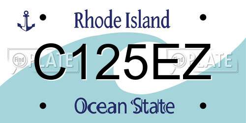 C125EZ Rhode Island License Plate