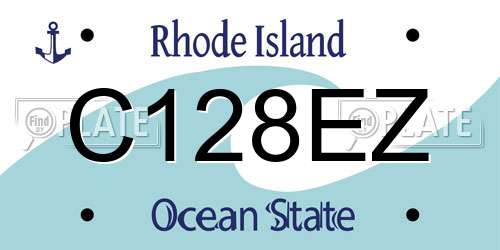 C128EZ Rhode Island License Plate