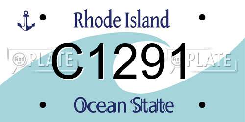 C1291 Rhode Island License Plate