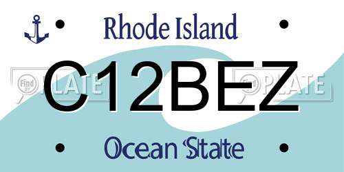 C12BEZ Rhode Island License Plate