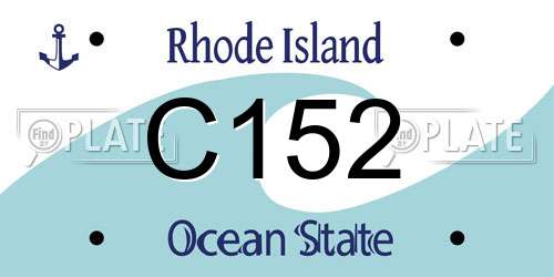 C152 Rhode Island License Plate