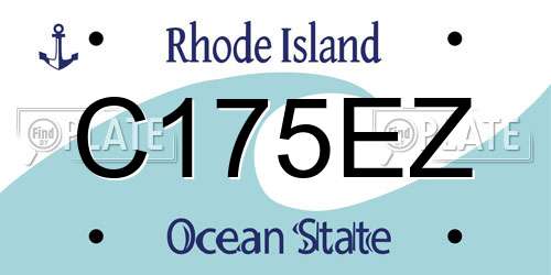C175EZ Rhode Island License Plate