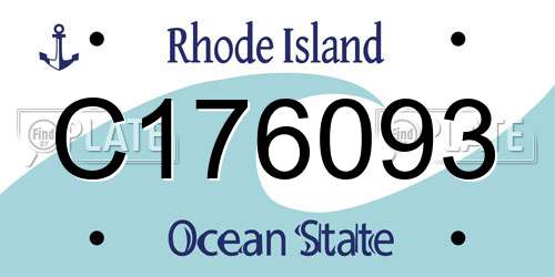 C176093 Rhode Island License Plate