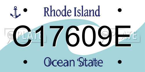C17609E Rhode Island License Plate