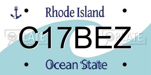 C17BEZ Rhode Island License Plate