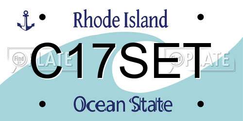 C17SET Rhode Island License Plate