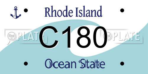 C180 Rhode Island License Plate