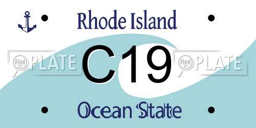 C19 Rhode Island License Plate
