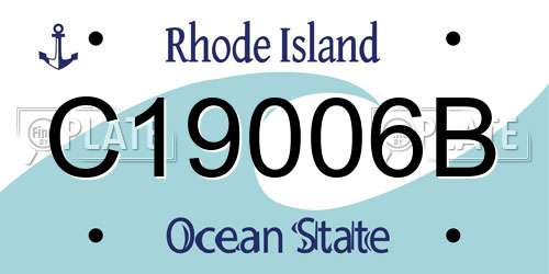C19006B Rhode Island License Plate
