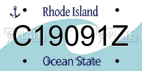 C19091Z Rhode Island License Plate