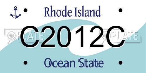 C2012C Rhode Island License Plate