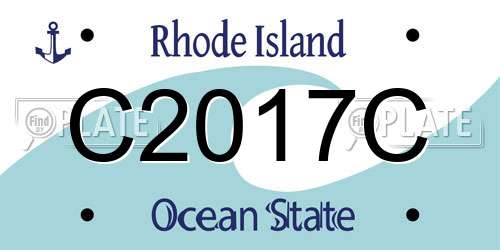 C2017C Rhode Island License Plate