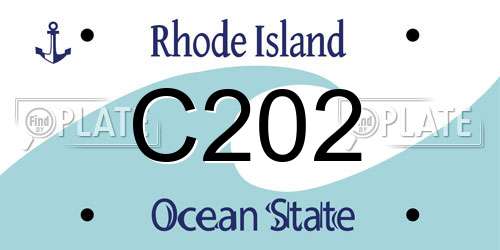C202 Rhode Island License Plate