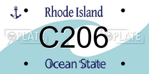 C206 Rhode Island License Plate