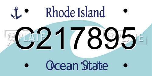 C217895 Rhode Island License Plate