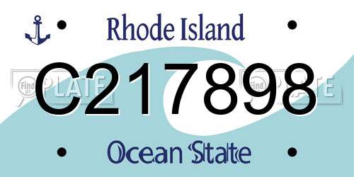 C217898 Rhode Island License Plate