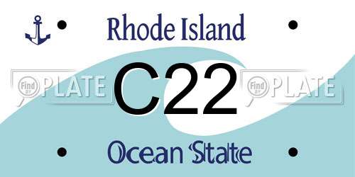 C22 Rhode Island License Plate