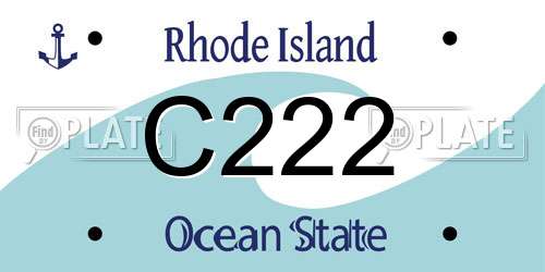 C222 Rhode Island License Plate