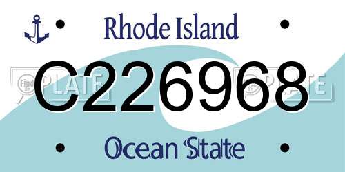 C226968 Rhode Island License Plate