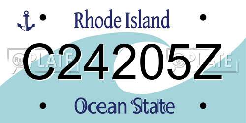 C24205Z Rhode Island License Plate