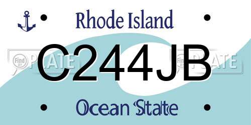 C244JB Rhode Island License Plate