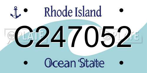 C247052 Rhode Island License Plate