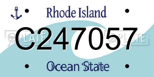 C247057 Rhode Island License Plate