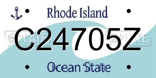 C24705Z Rhode Island License Plate