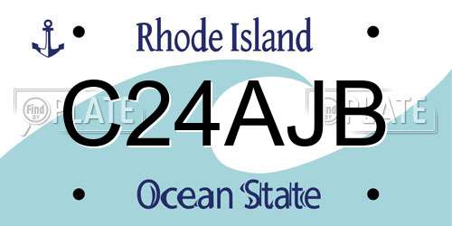C24AJB Rhode Island License Plate