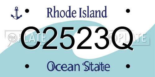 C2523Q Rhode Island License Plate