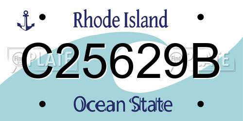 C25629B Rhode Island License Plate