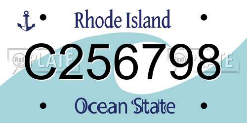 C256798 Rhode Island License Plate