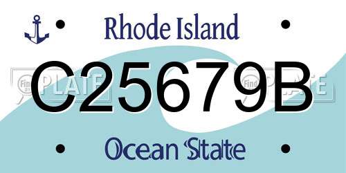 C25679B Rhode Island License Plate
