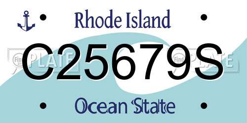 C25679S Rhode Island License Plate