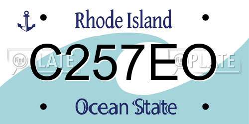 C257EO Rhode Island License Plate