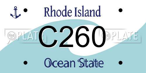 C260 Rhode Island License Plate