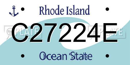 C27224E Rhode Island License Plate