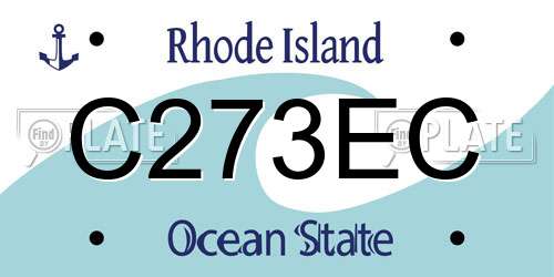 C273EC Rhode Island License Plate