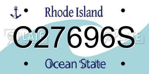 C27696S Rhode Island License Plate