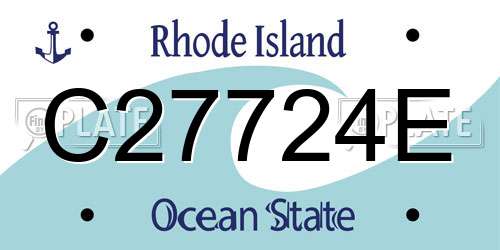 C27724E Rhode Island License Plate