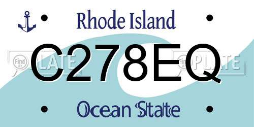 C278EQ Rhode Island License Plate
