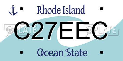 C27EEC Rhode Island License Plate
