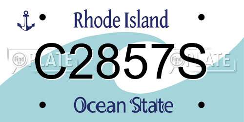 C2857S Rhode Island License Plate