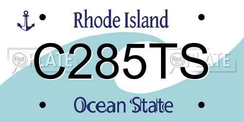 C285TS Rhode Island License Plate