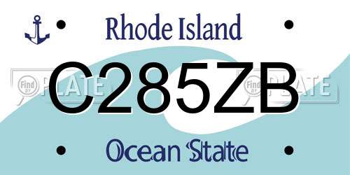 C285ZB Rhode Island License Plate