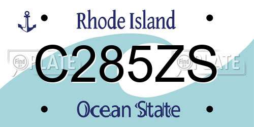 C285ZS Rhode Island License Plate